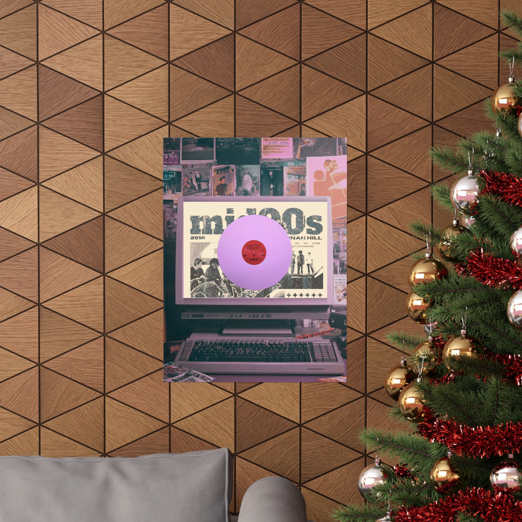 ‘Mid 90s, Record’ Pink Poster