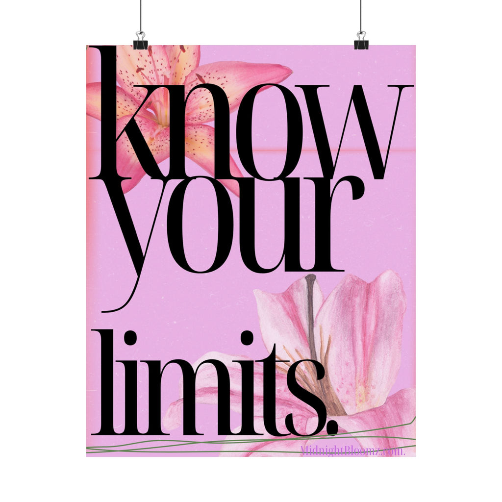 ‘Know Your Limits’ Pink Poster