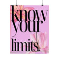 ‘Know Your Limits’ Pink Poster