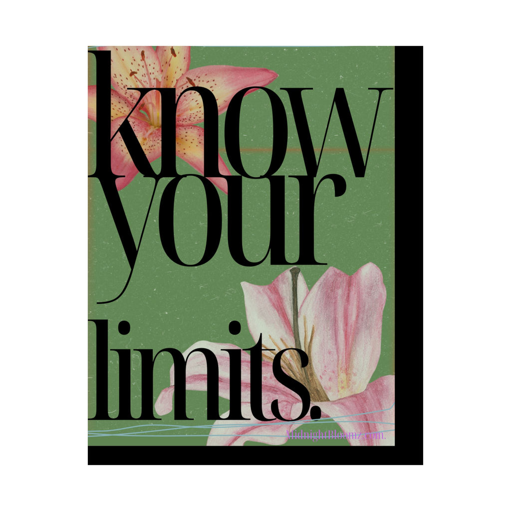 Inspirational Matte Vertical Poster | Motivational Wall Art | Home Decor | Gift for Students | Office Art Print | Floral Design
