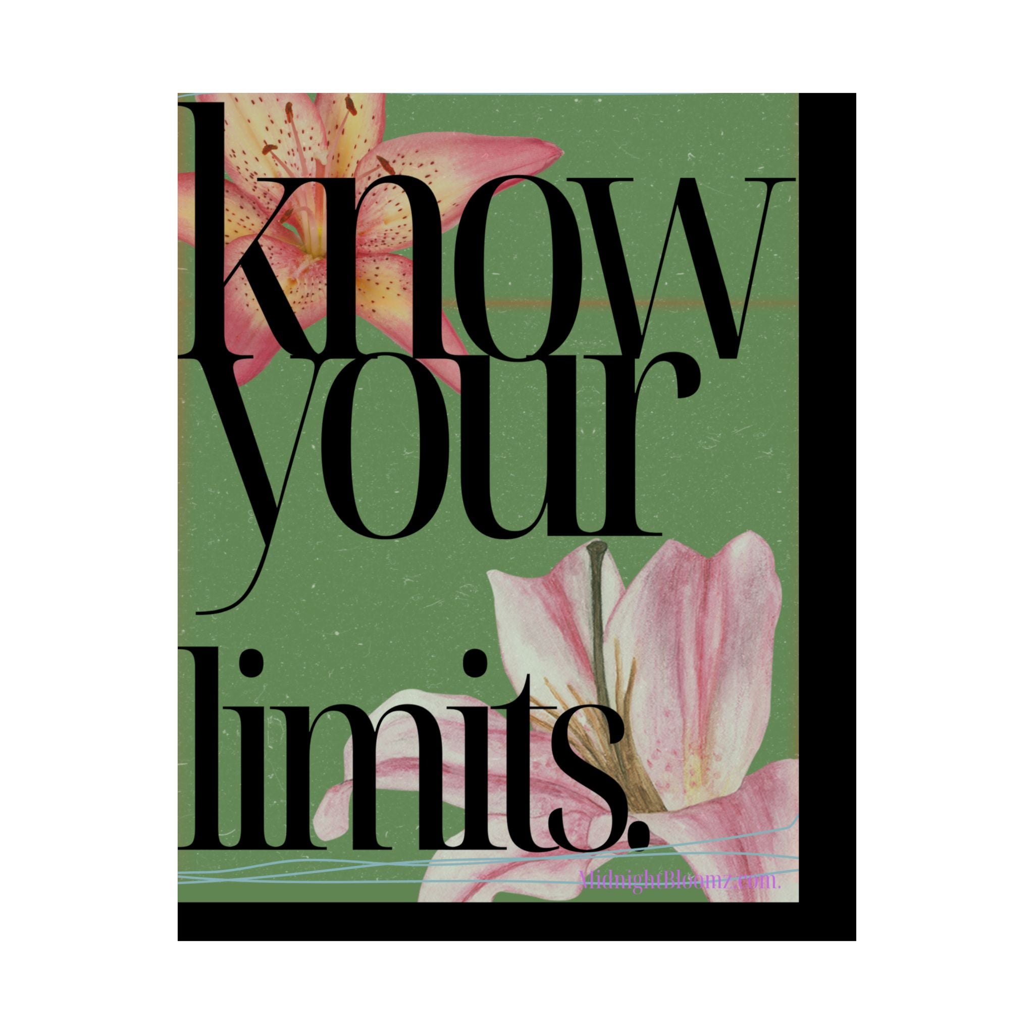 Inspirational Matte Vertical Poster | Motivational Wall Art | Home Decor | Gift for Students | Office Art Print | Floral Design