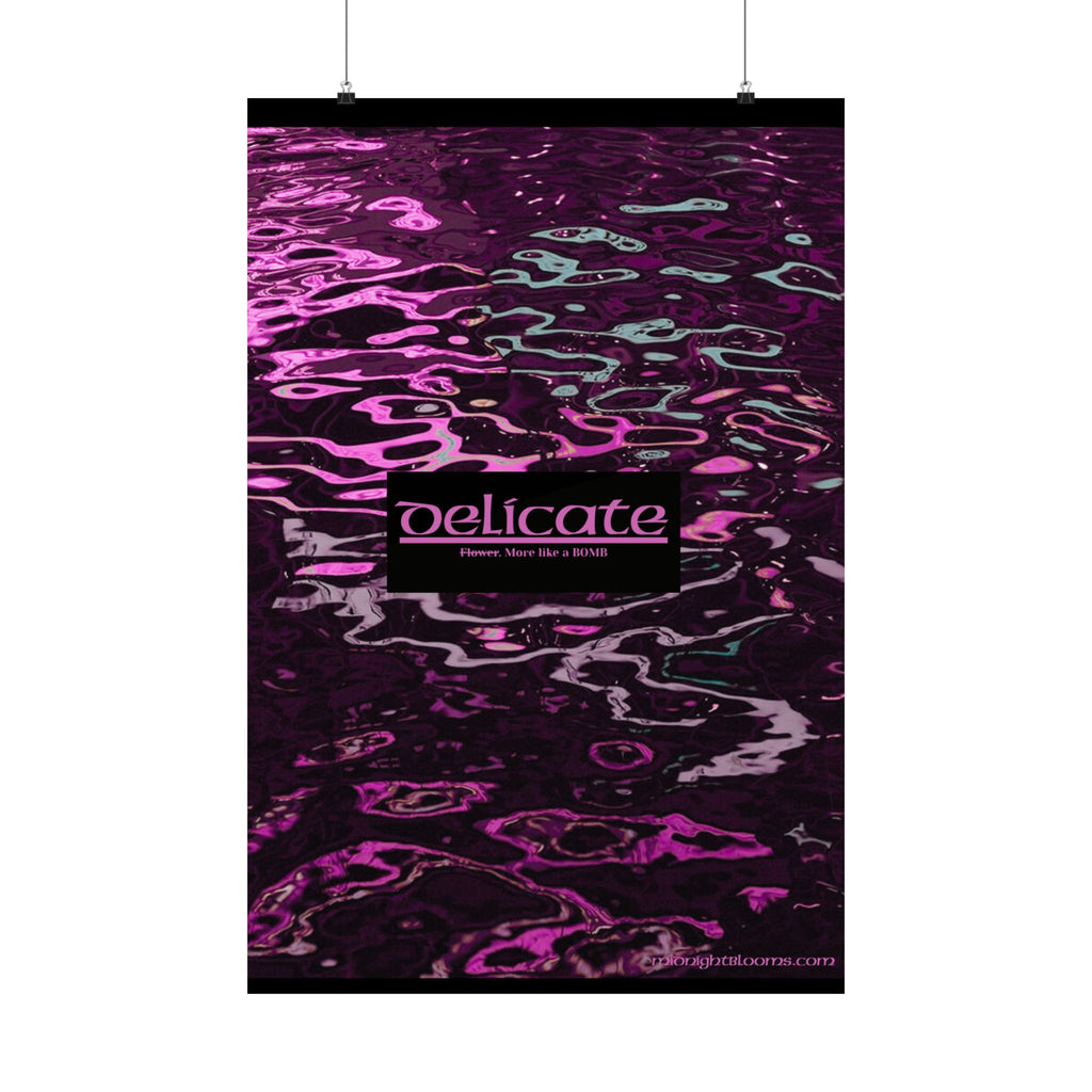 ‘Delicate’ Pink&Black Poster