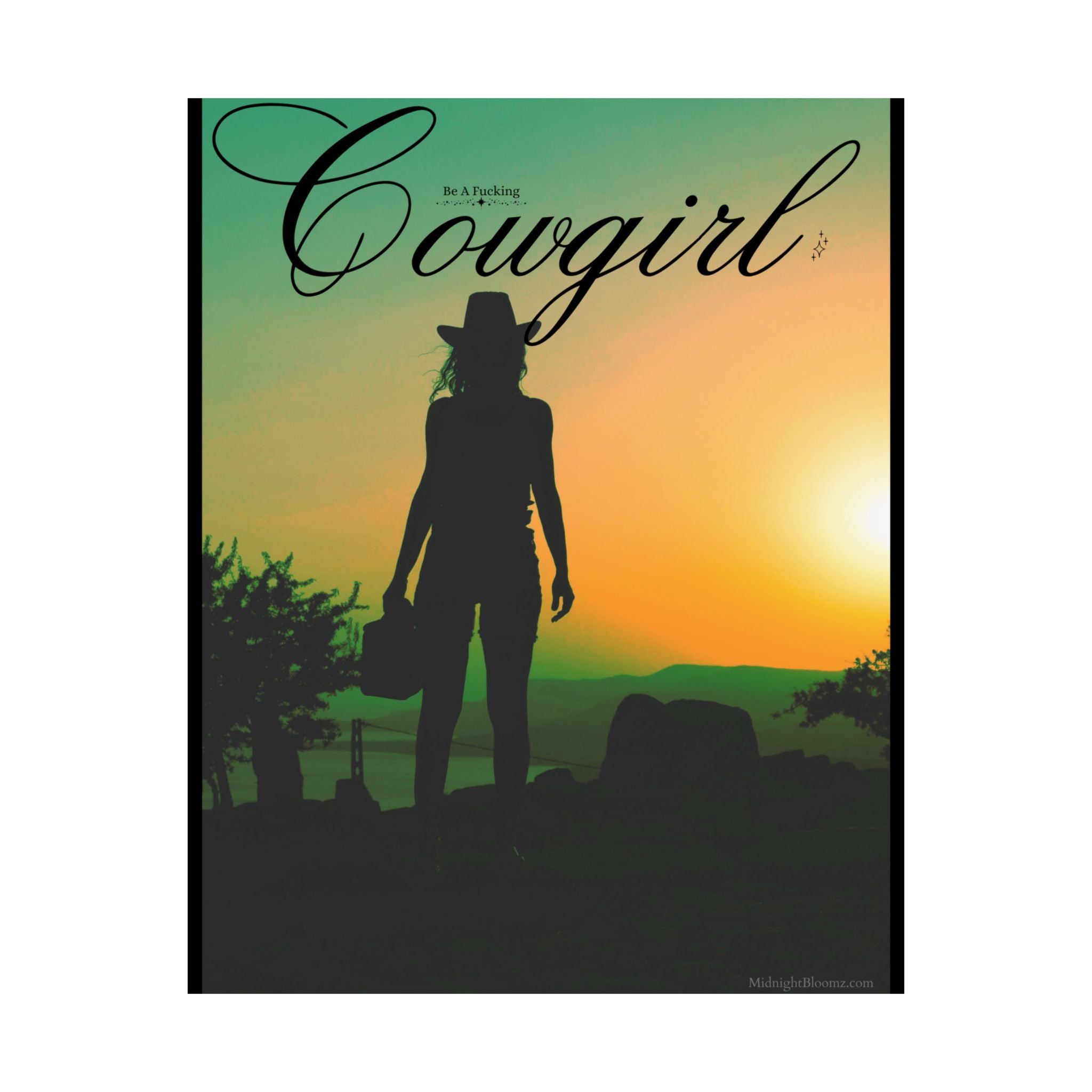 Cowgirl Inspirational Wall Art Poster, Country Decor, Rustic Home Decor, Western Wall Art, Gift for Cowgirls