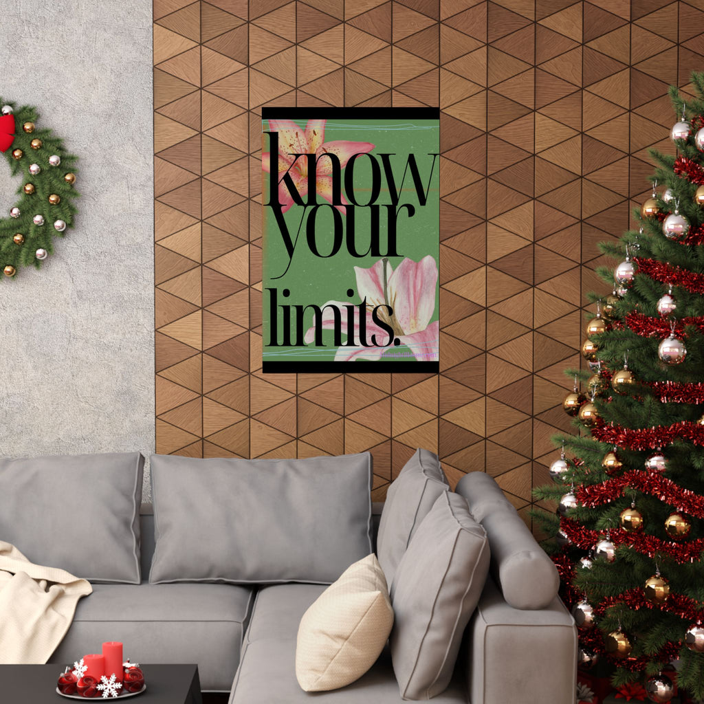 Inspirational Matte Vertical Poster | Motivational Wall Art | Home Decor | Gift for Students | Office Art Print | Floral Design