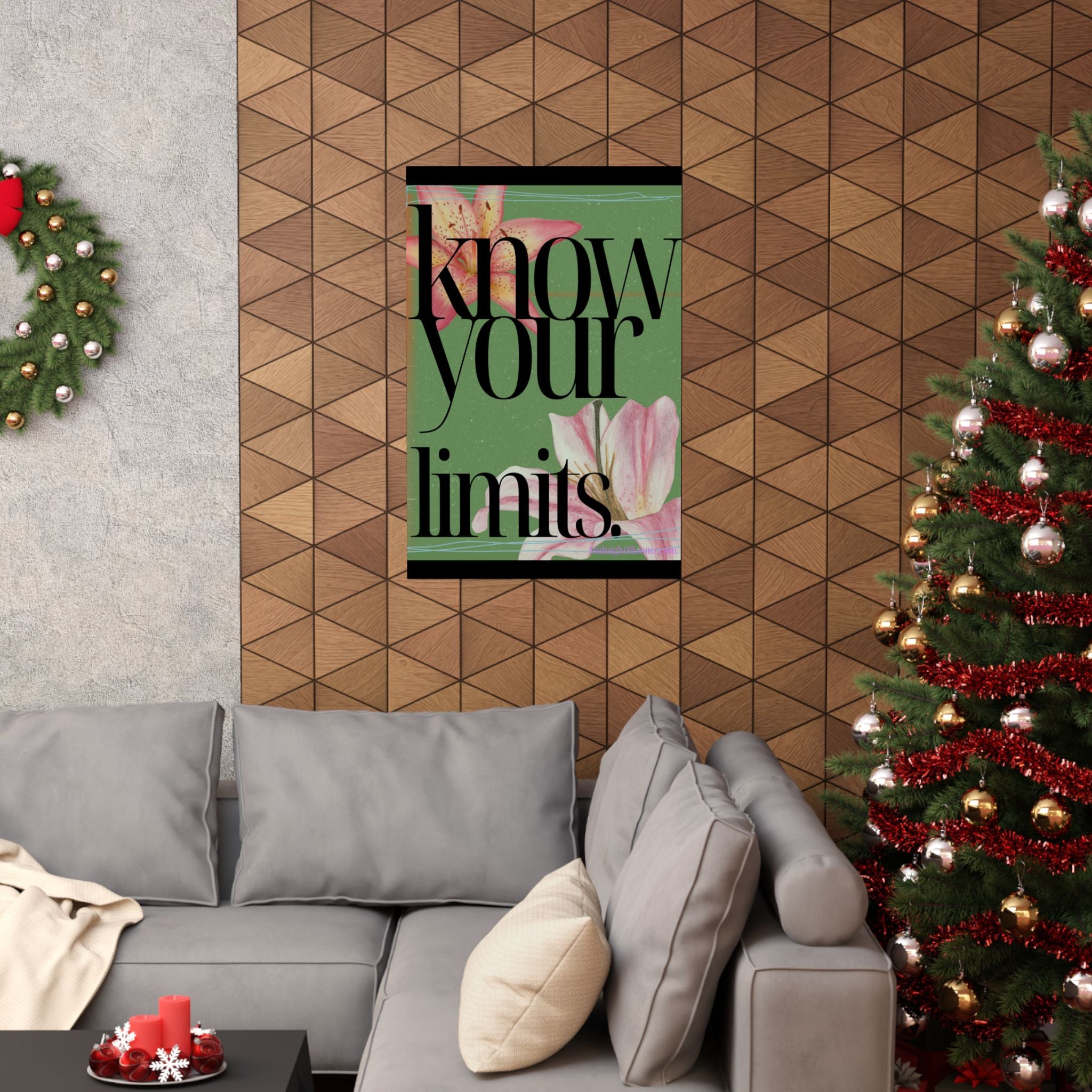 Inspirational Matte Vertical Poster | Motivational Wall Art | Home Decor | Gift for Students | Office Art Print | Floral Design