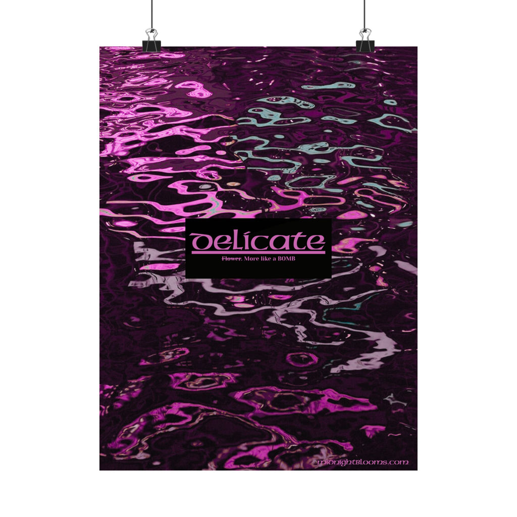 ‘Delicate’ Pink&Black Poster