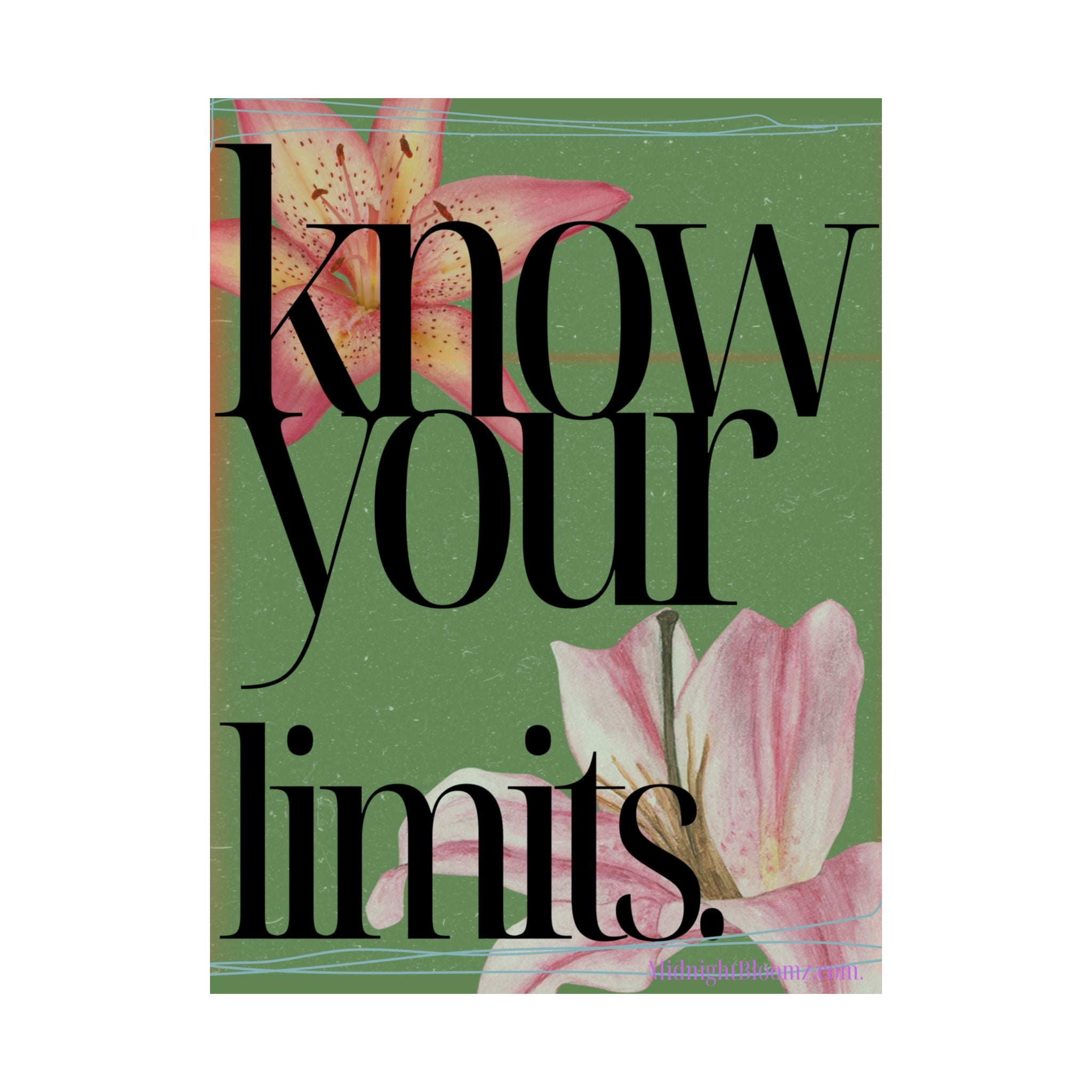 Inspirational Matte Vertical Poster | Motivational Wall Art | Home Decor | Gift for Students | Office Art Print | Floral Design
